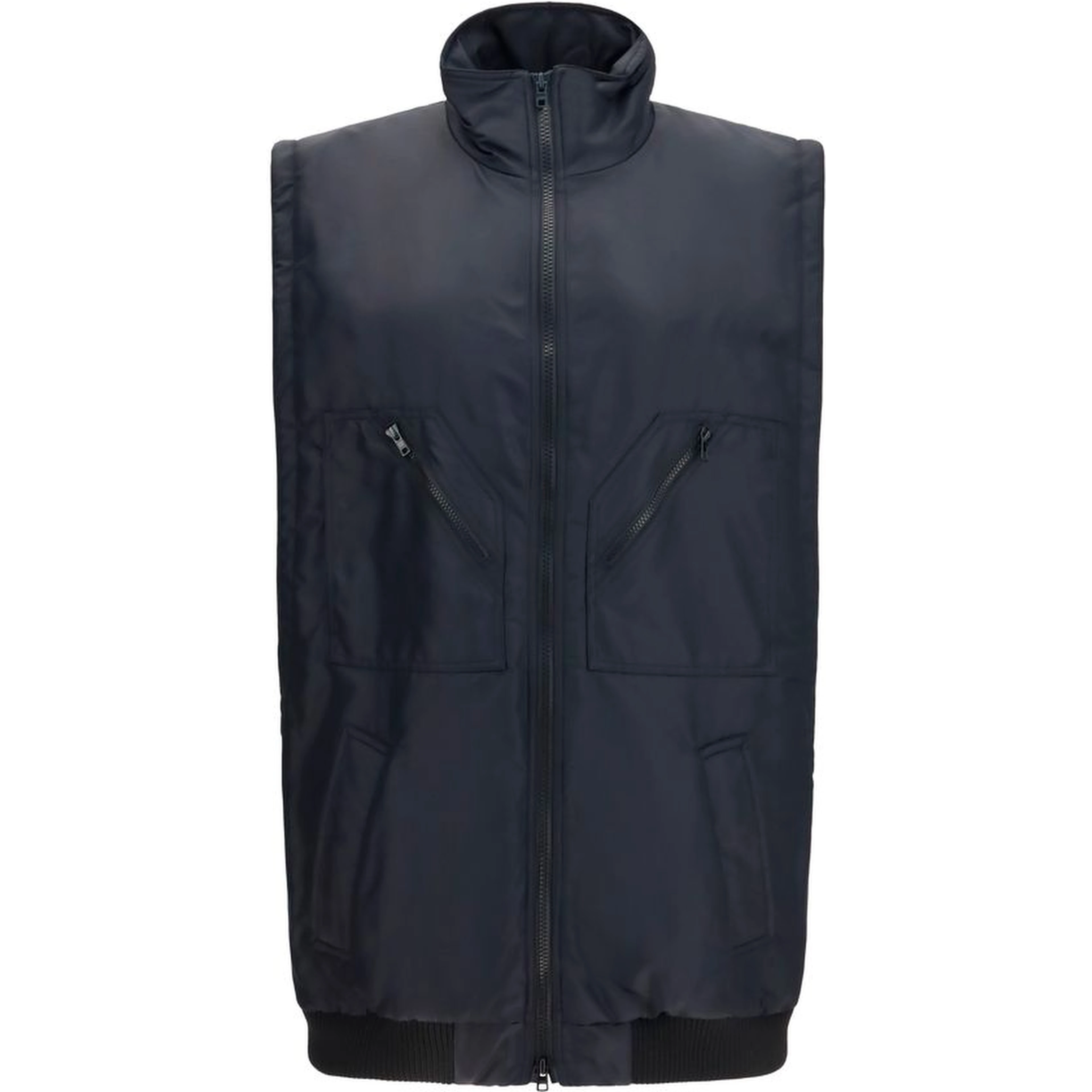 Black Polyamide Sleeveless Jacket