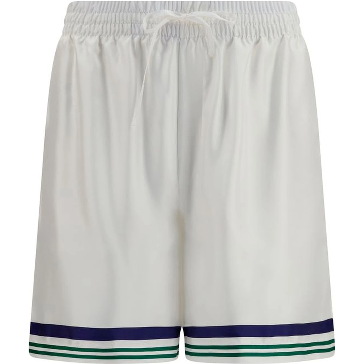 White Silk Bermuda Shorts