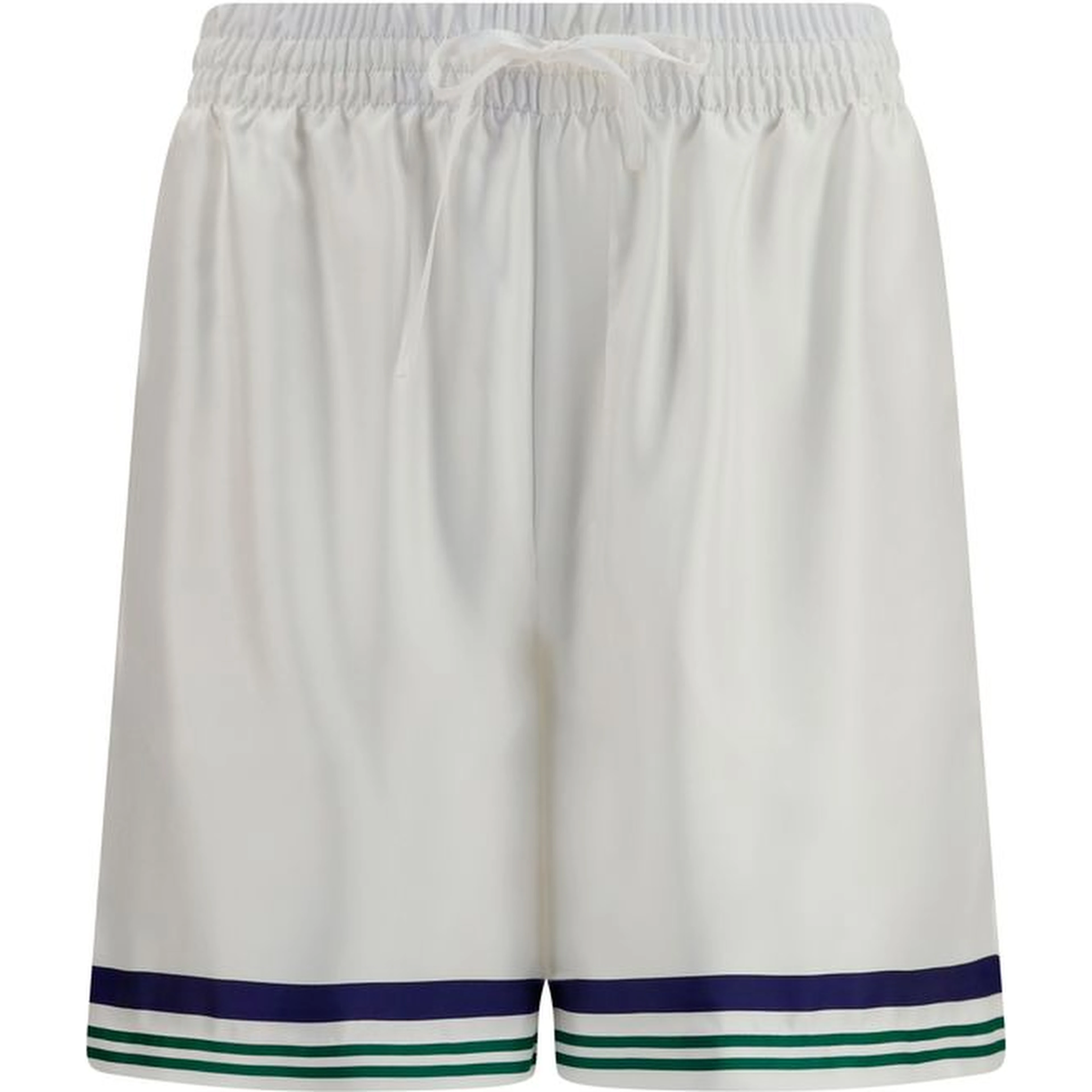 White Silk Bermuda Shorts