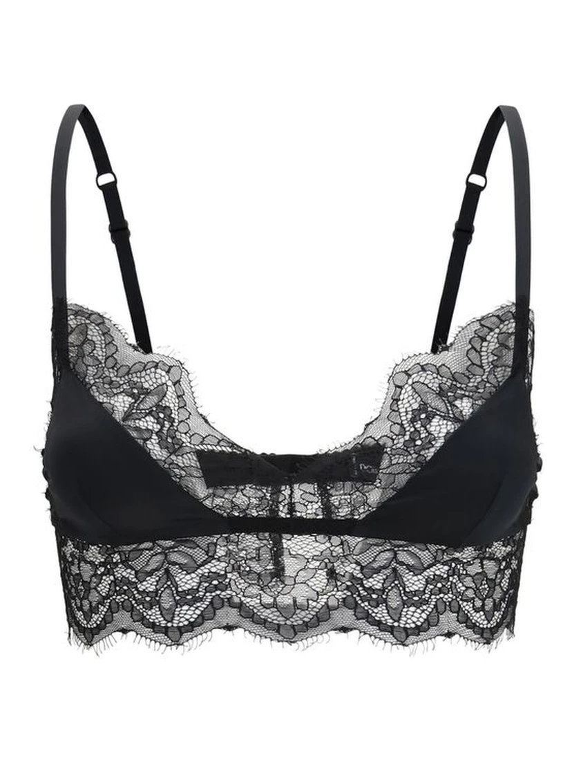 Black Silk Bra