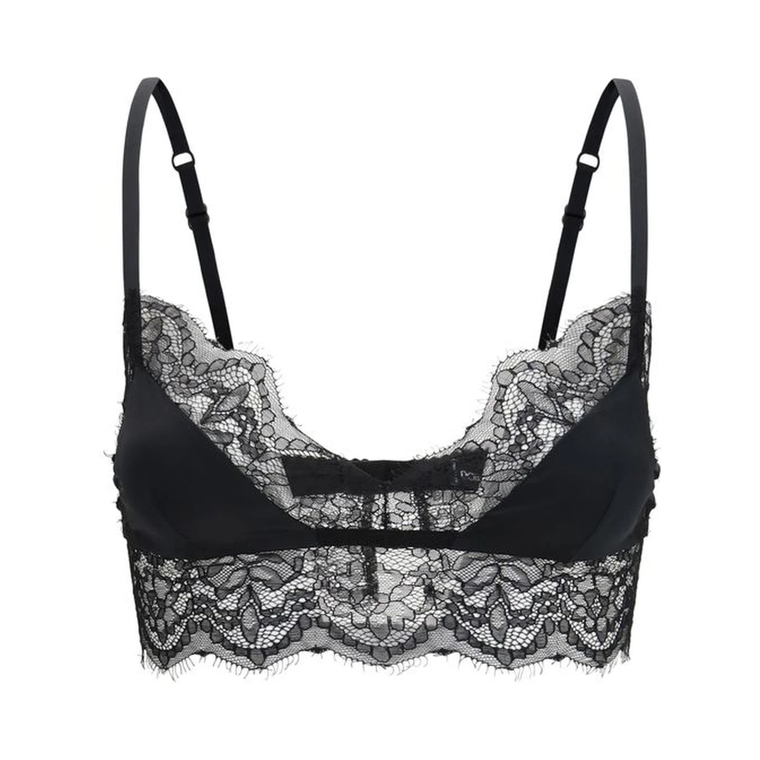 Black Silk Bra