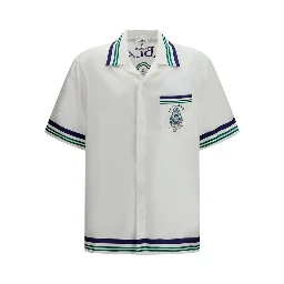 White Silk Shortsleeve Shirt