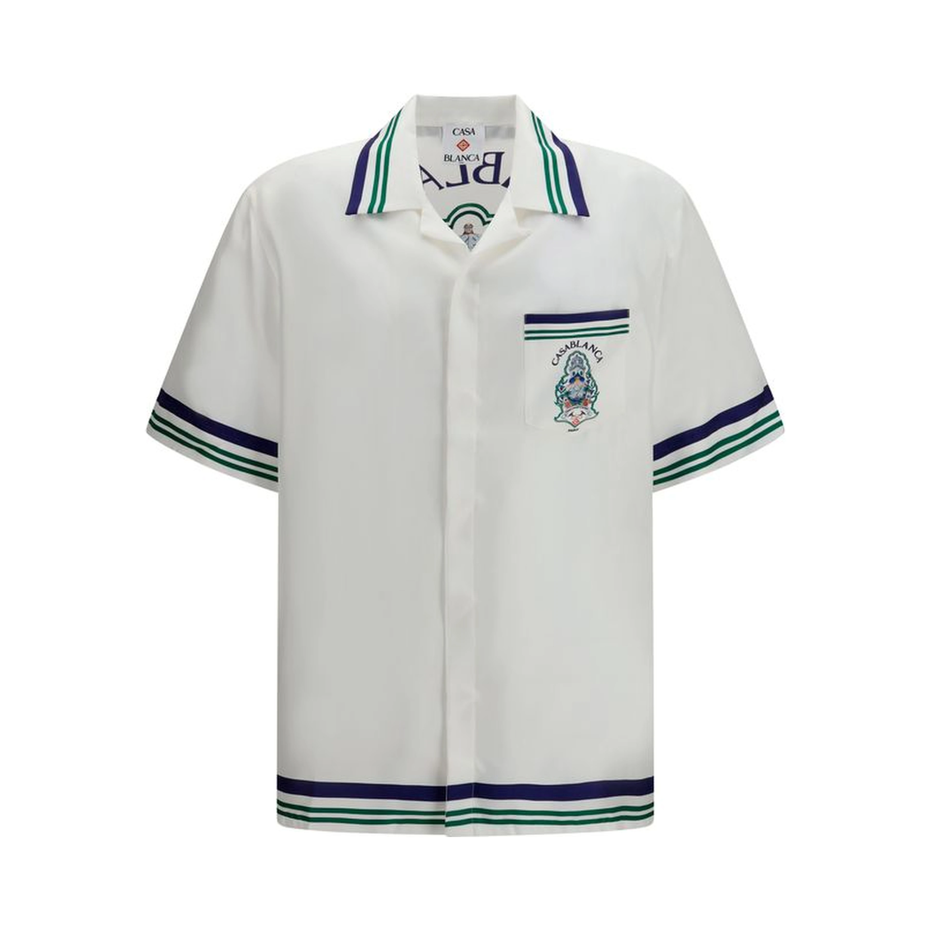 White Silk Shortsleeve Shirt