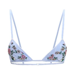 Blue Polyamide Bra