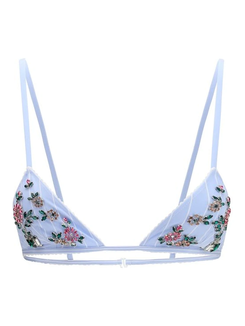 Blue Polyamide Bra