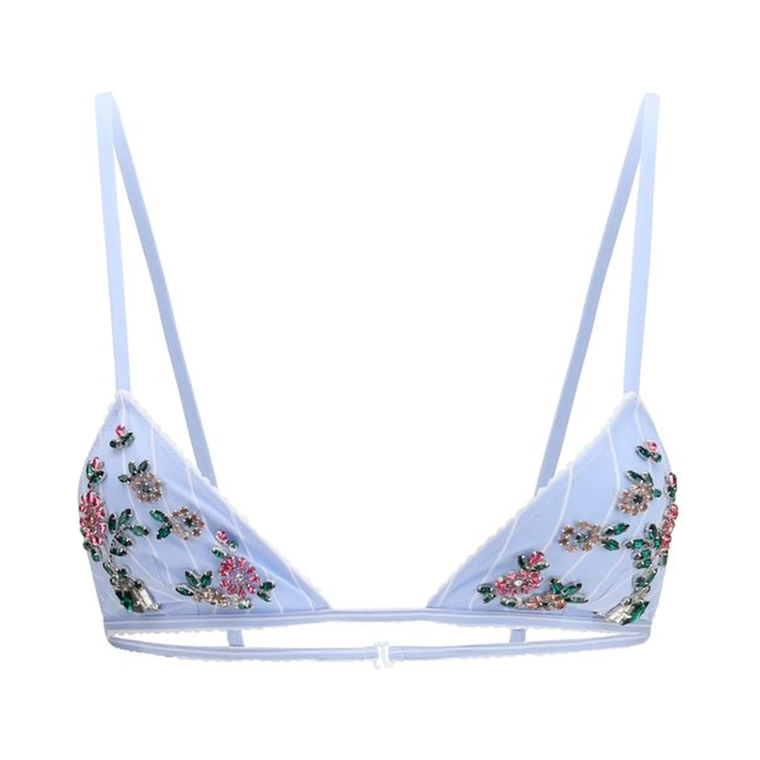 Blue Polyamide Bra