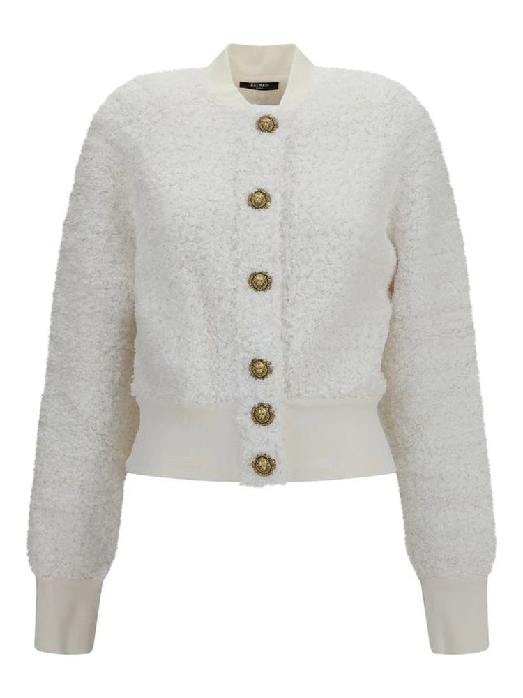 White Viscose Bomber