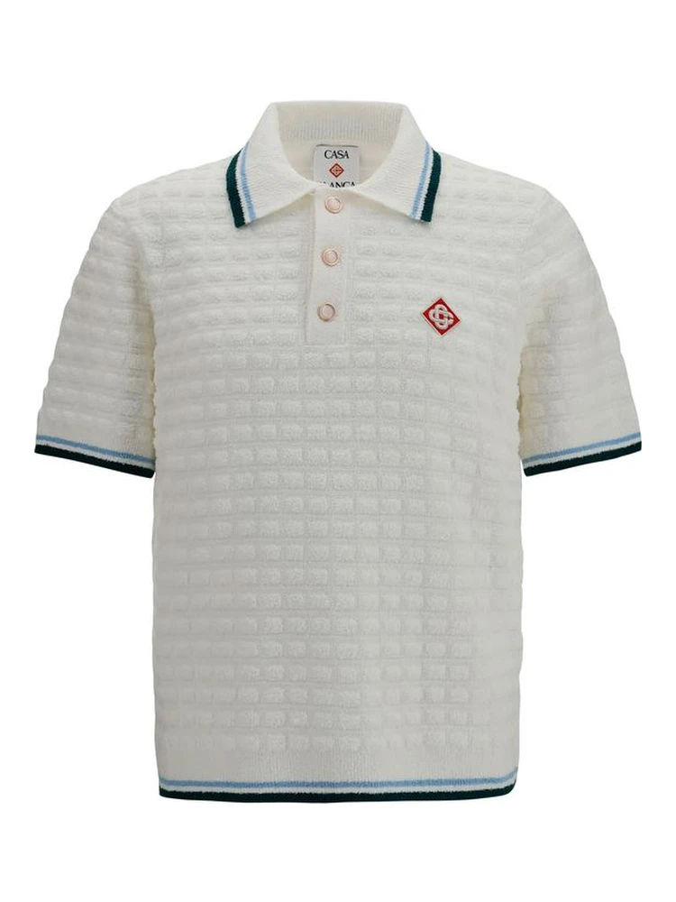 White Cotton Polo Shirt