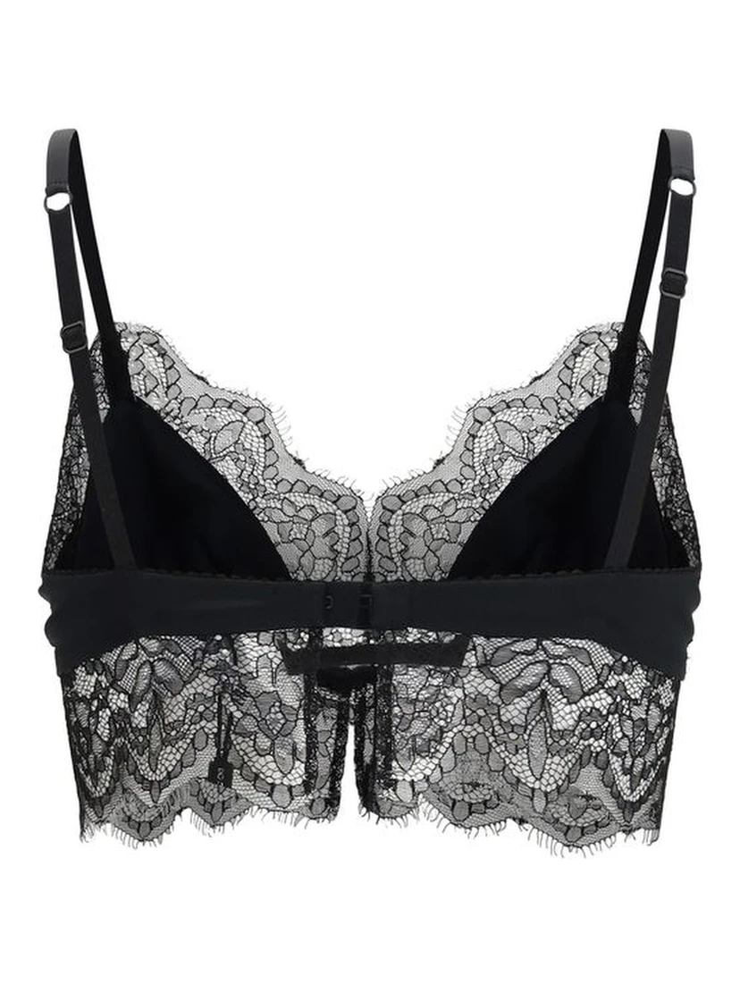 Black Silk Bra