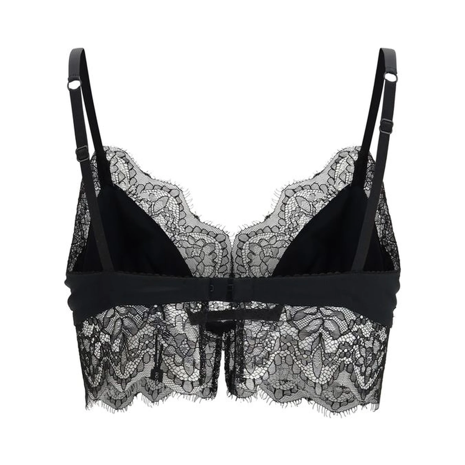 Black Silk Bra