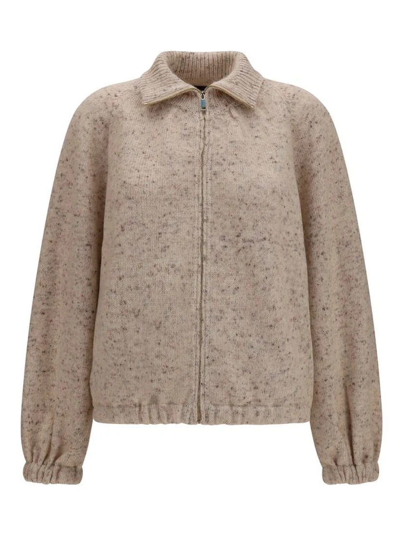 Beige Wool Oves Aries Bomber