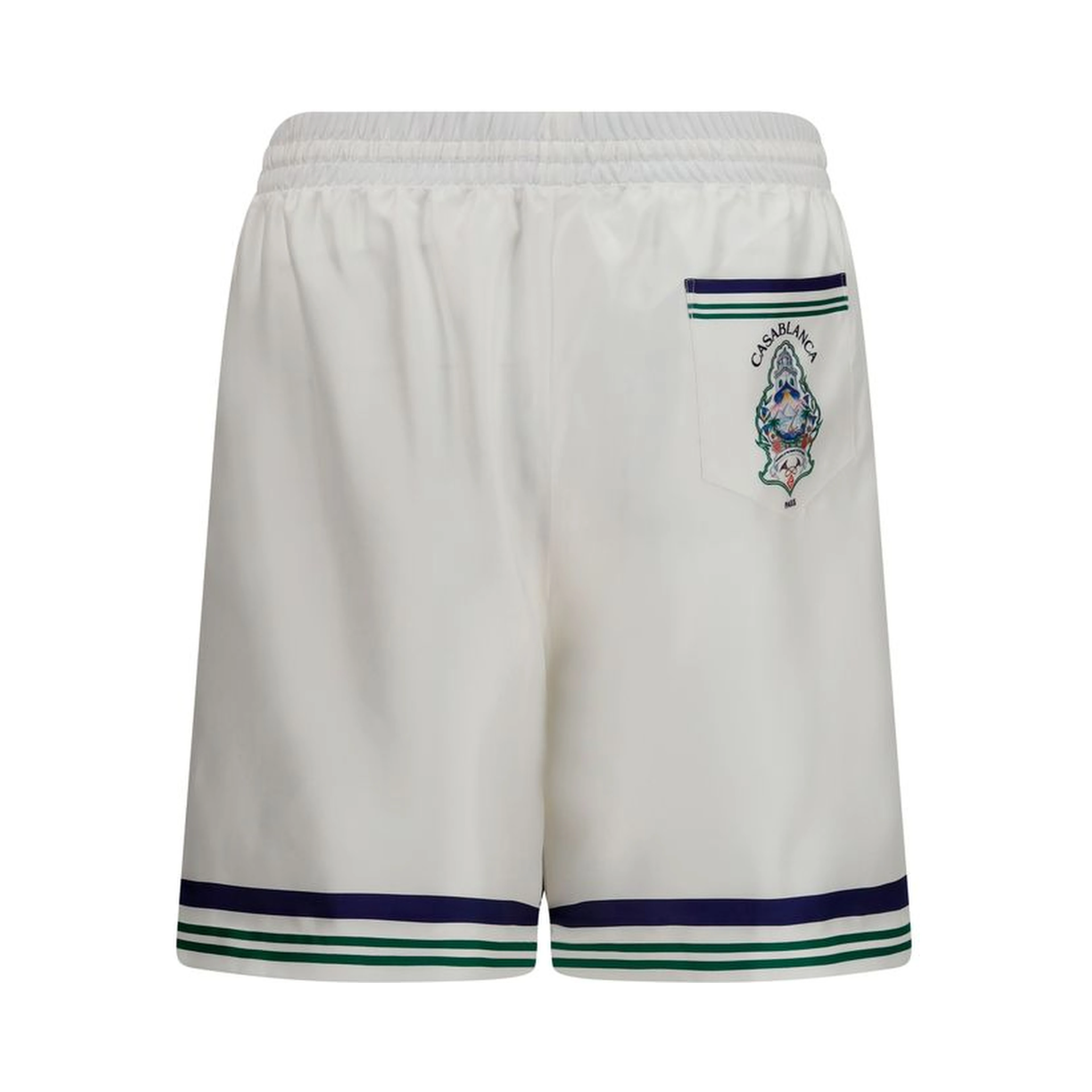 White Silk Bermuda Shorts