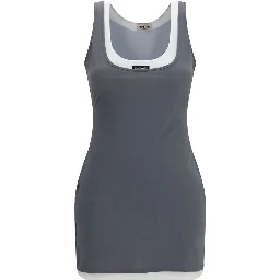 Gray Recycled Polyamide Casual Dress