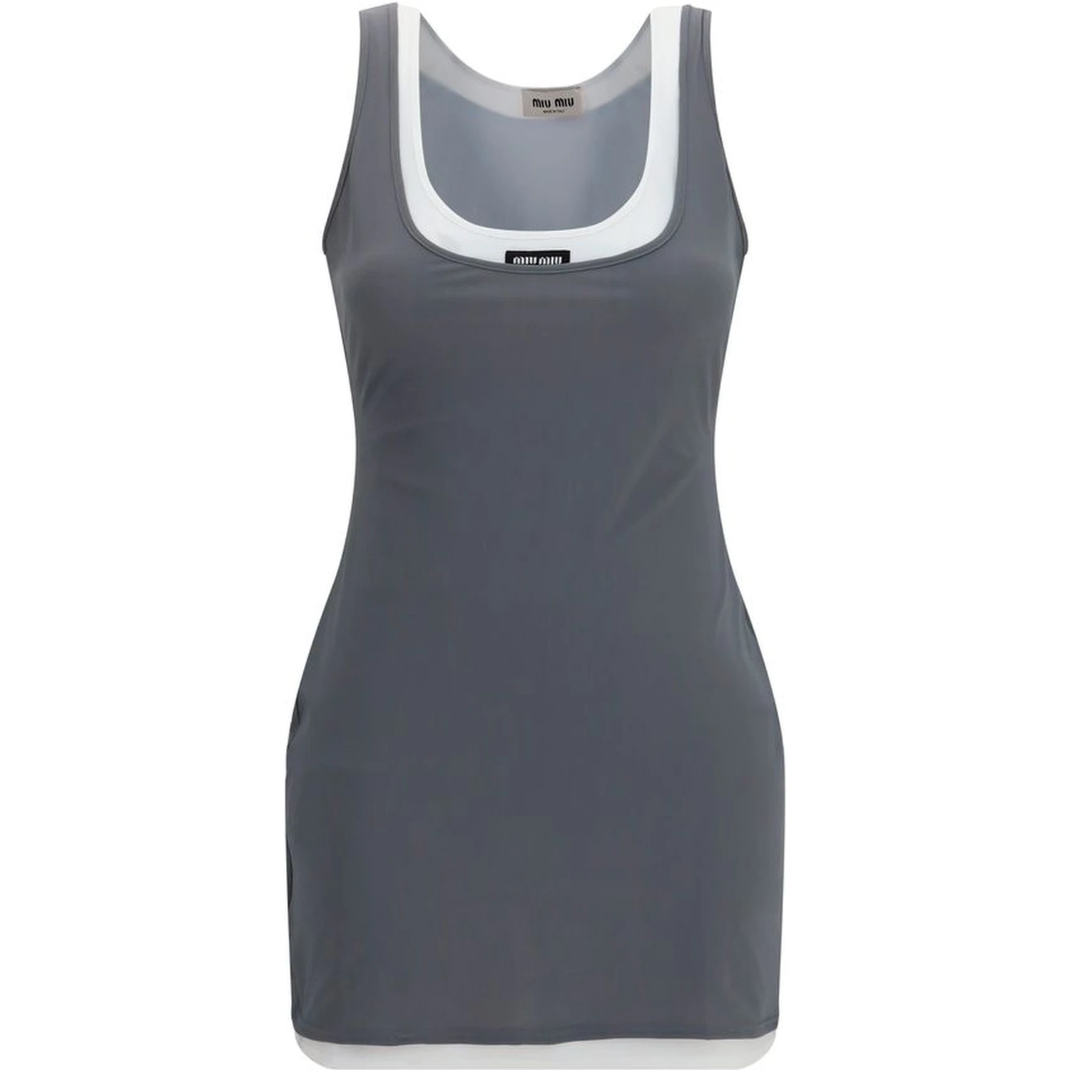 Gray Recycled Polyamide Casual Dress