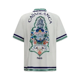 White Silk Shortsleeve Shirt