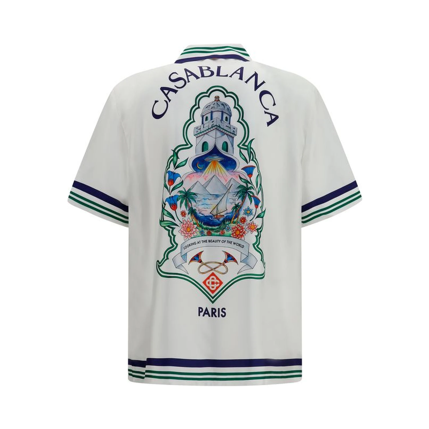 White Silk Shortsleeve Shirt