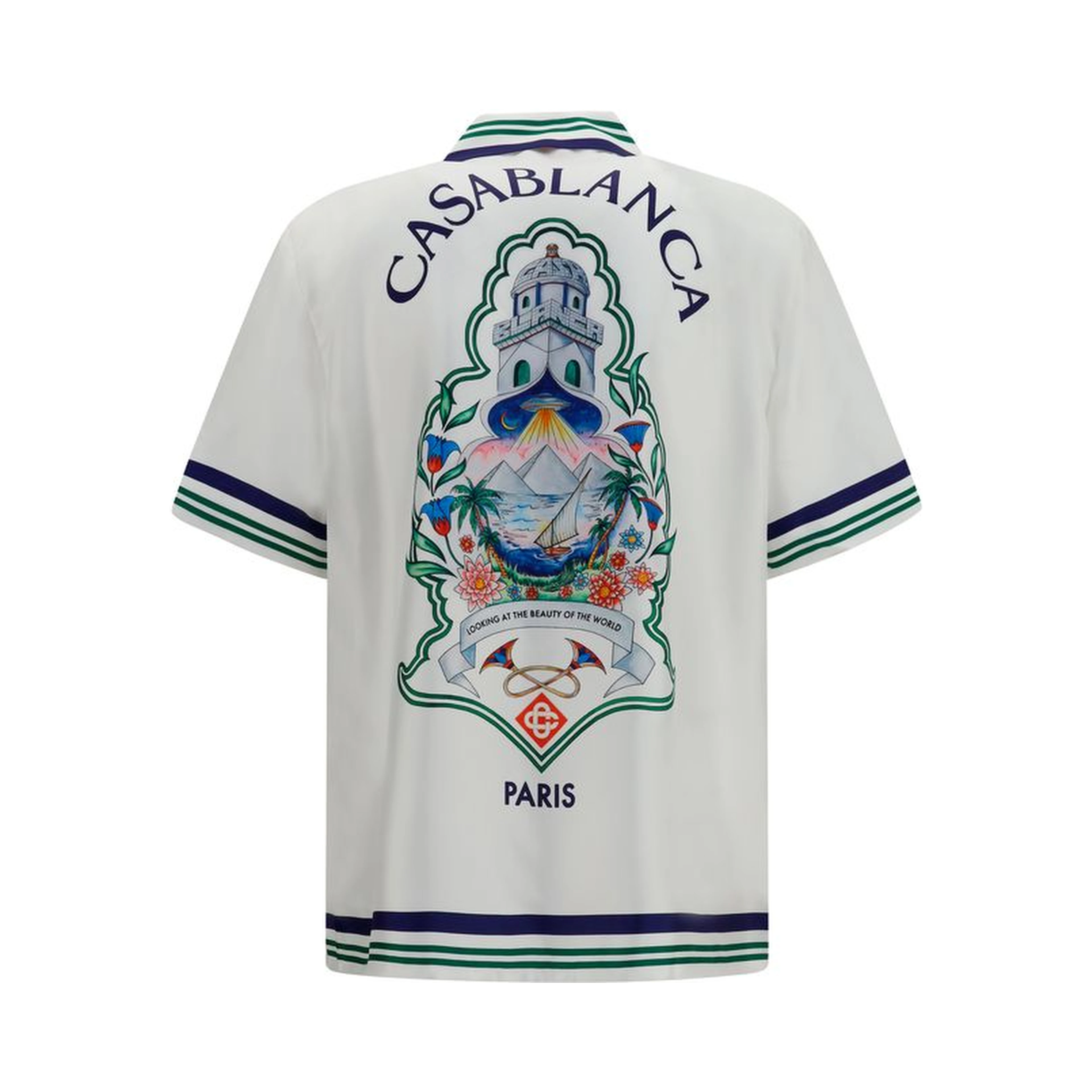 White Silk Shortsleeve Shirt