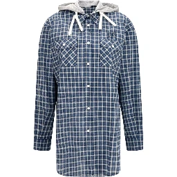Blue Cotton Pattern Shirt