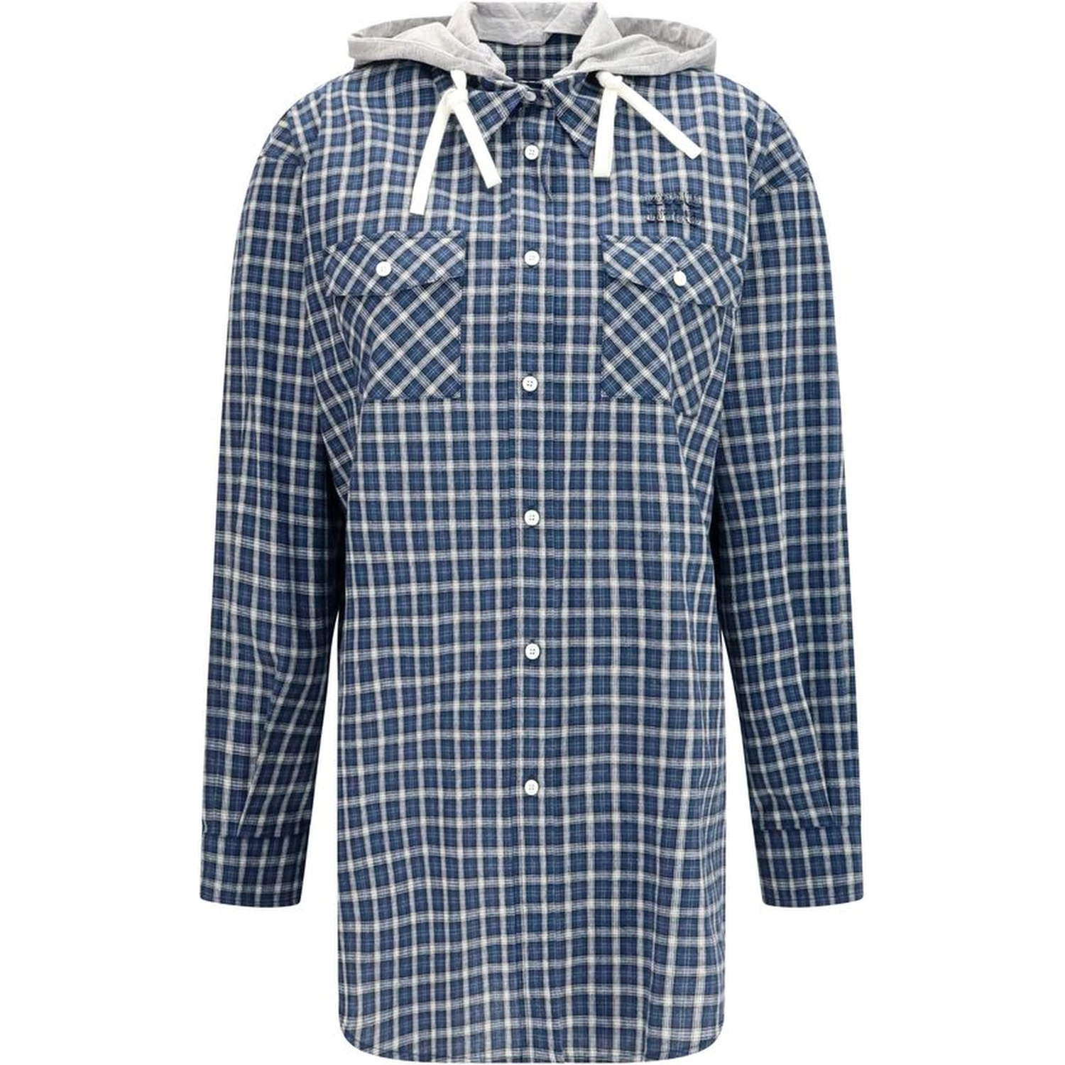 Blue Cotton Pattern Shirt