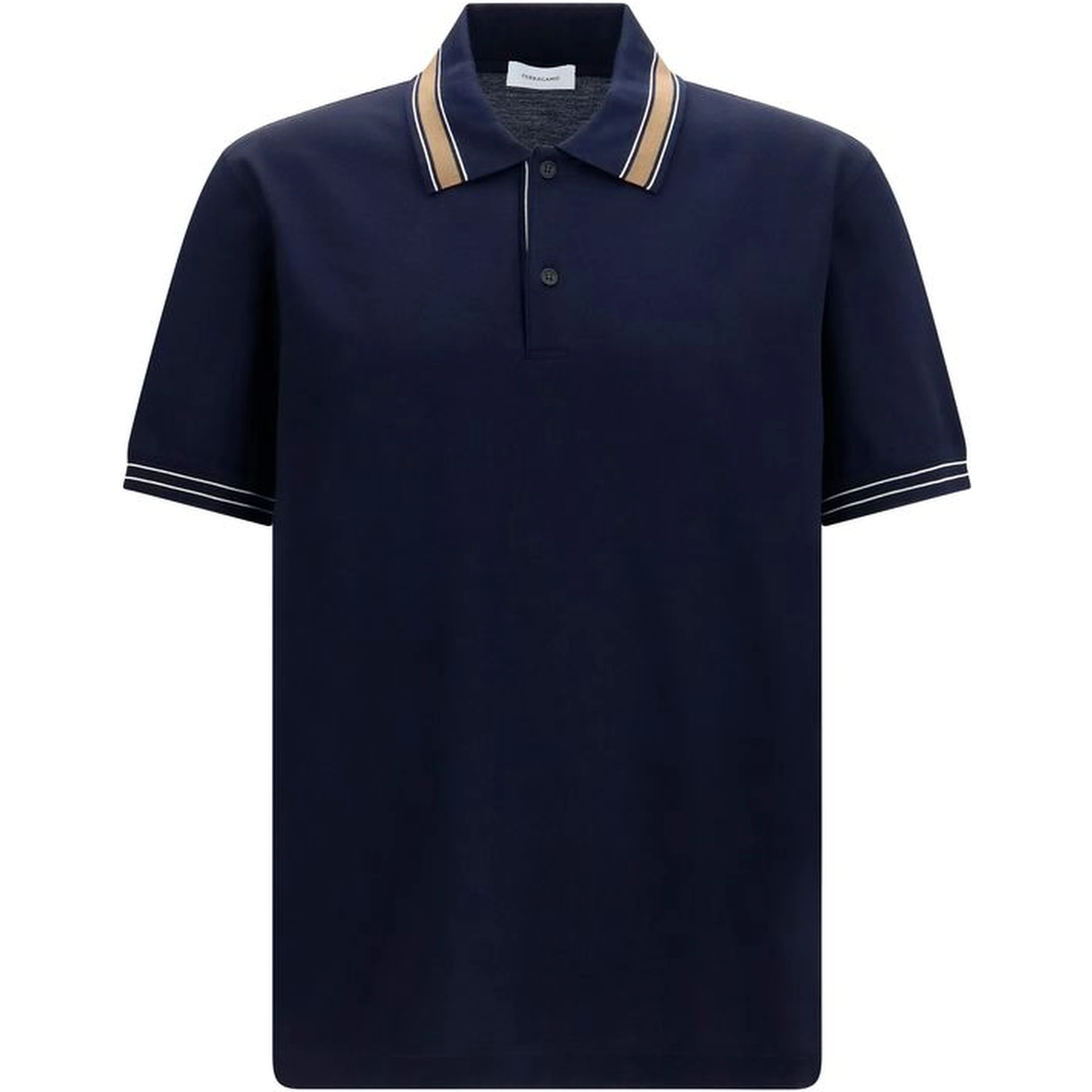 Blue Cotton Polo Shirt