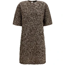 Brown Wool Oves Aries Casual Dress