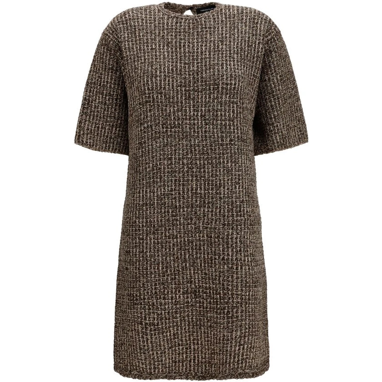 Brown Wool Oves Aries Casual Dress