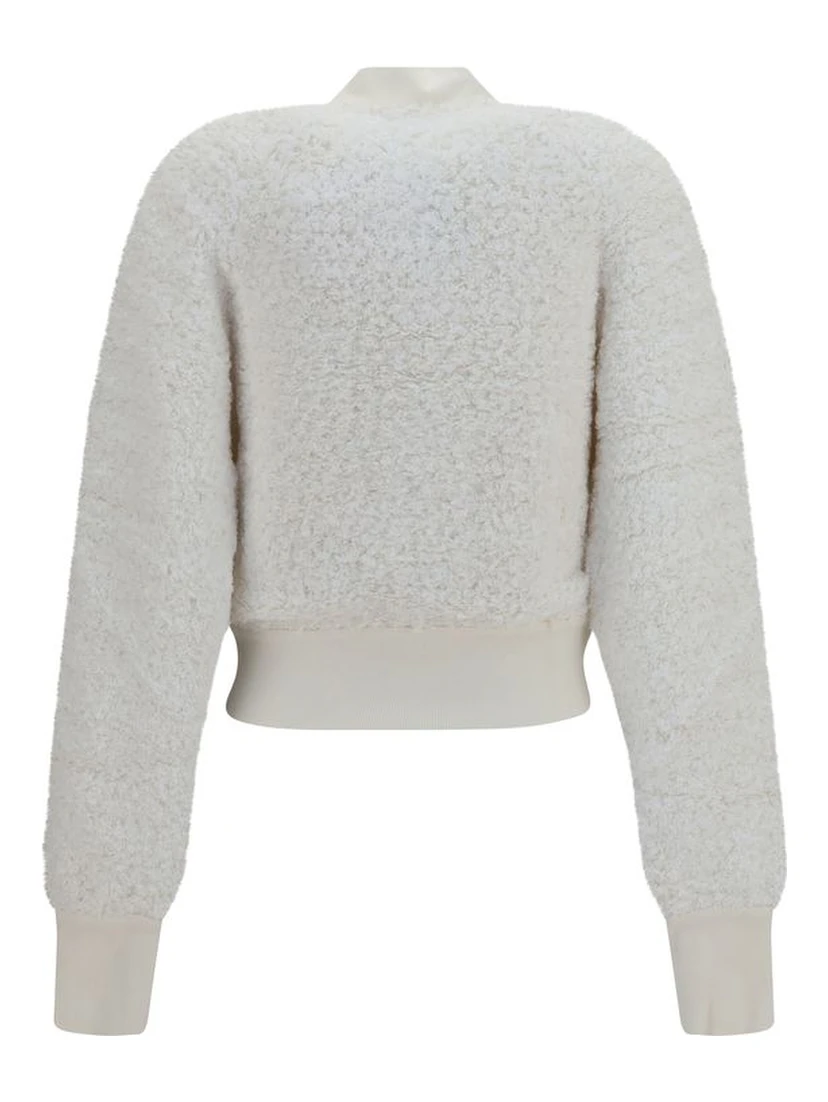 White Viscose Bomber