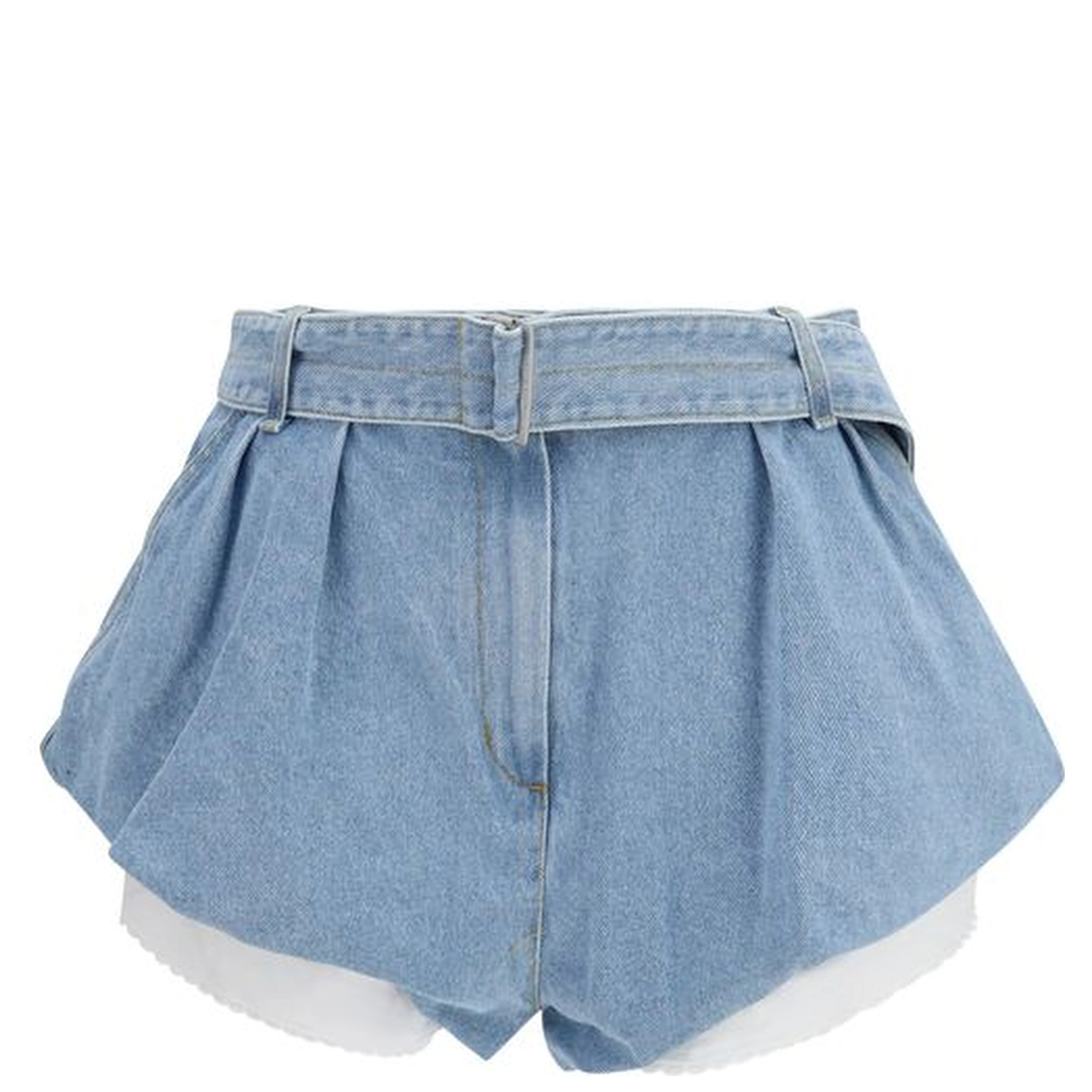 Blue Cotton Bermuda Shorts