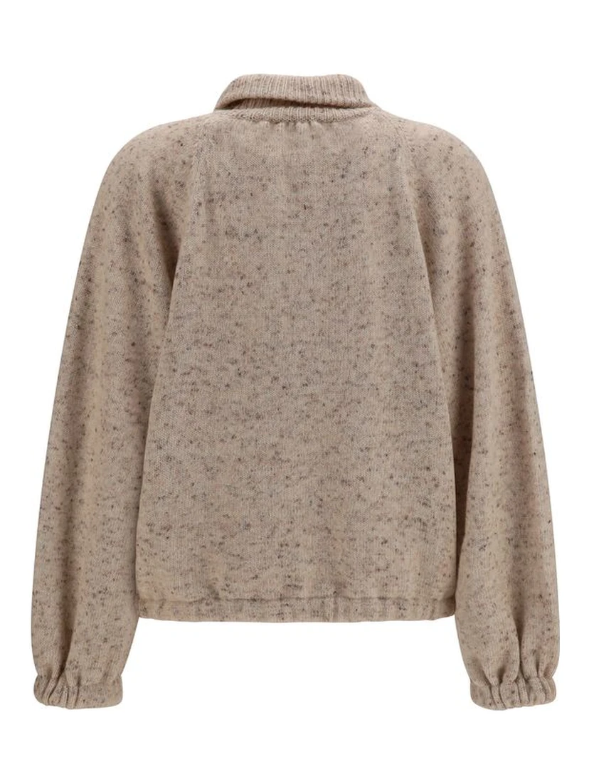Beige Wool Oves Aries Bomber
