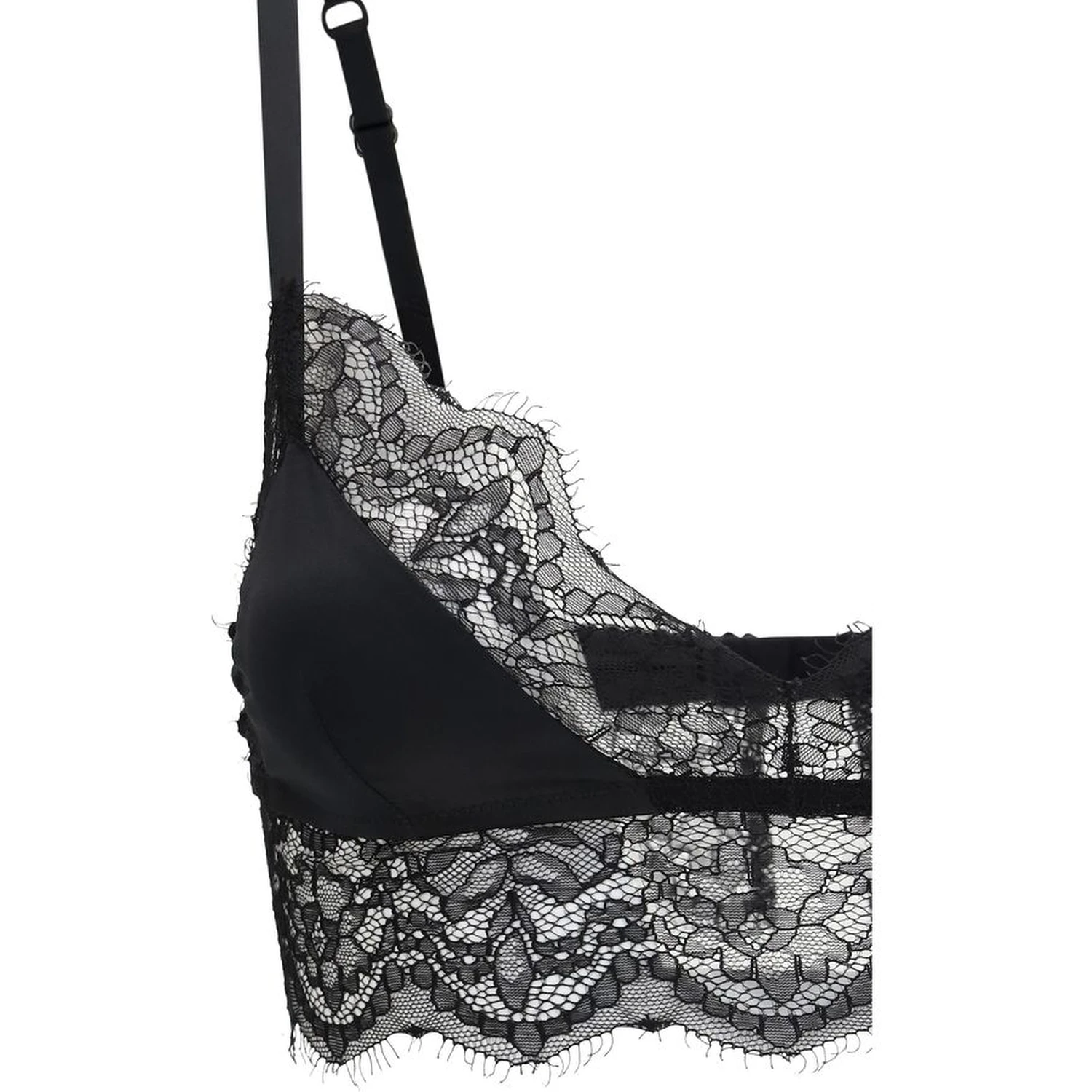 Black Silk Bra