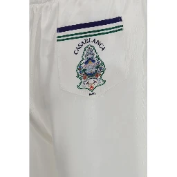 White Silk Bermuda Shorts