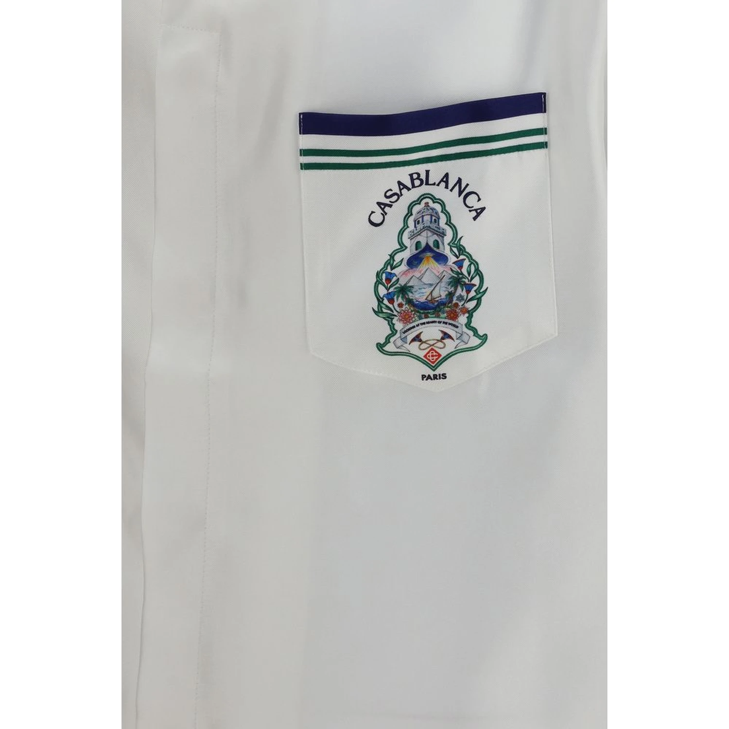 White Silk Shortsleeve Shirt