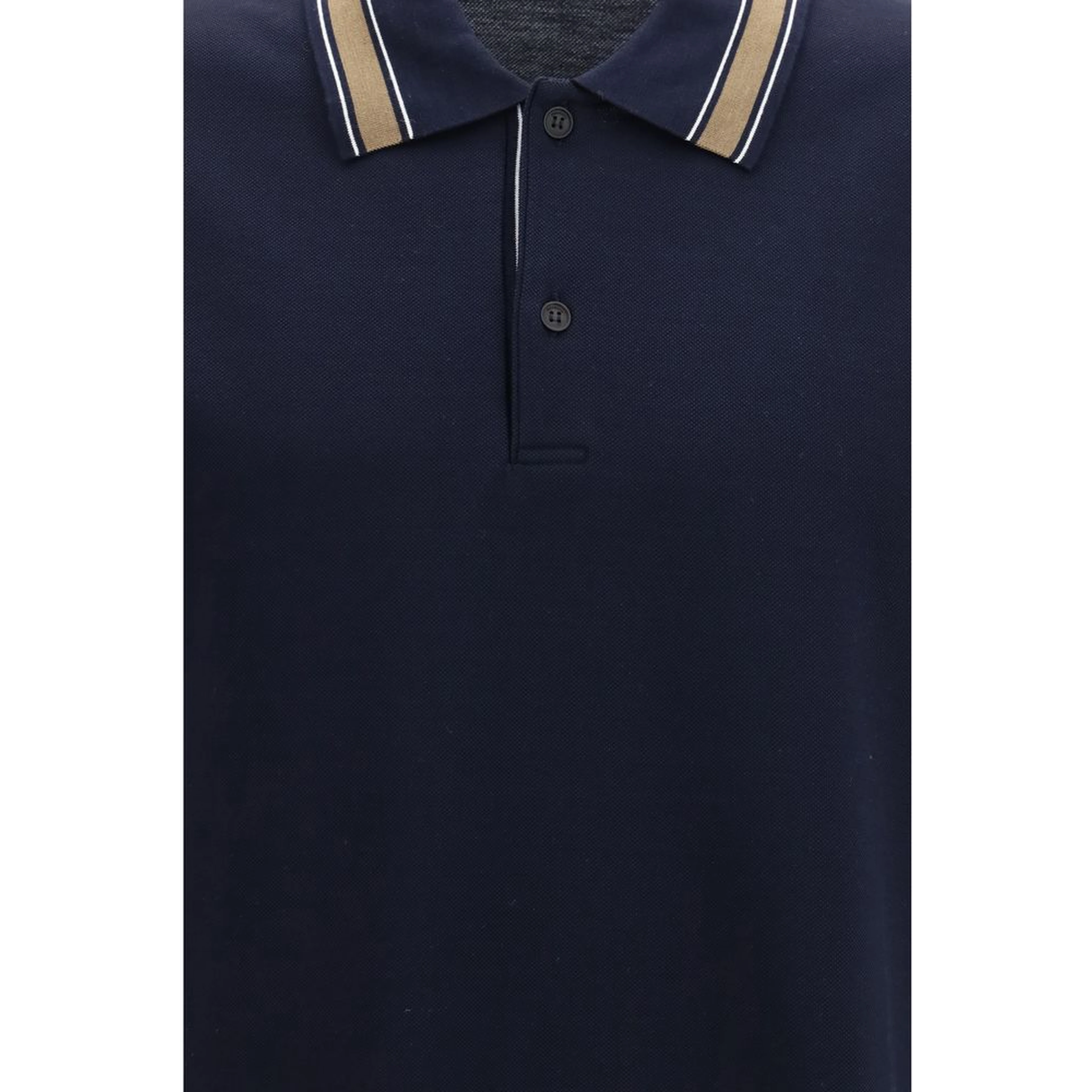 Blue Cotton Polo Shirt