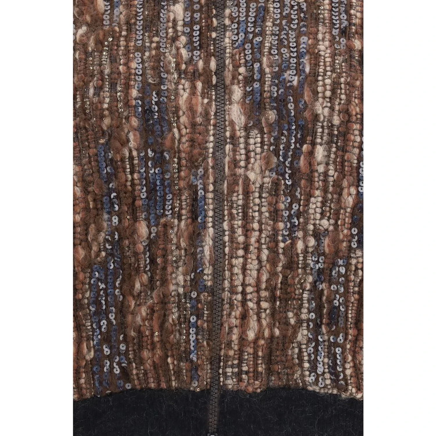 Brown Mohair Full-Length Jacket