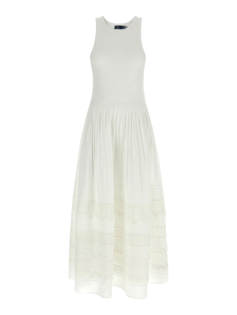 White Cotton Midi Dress