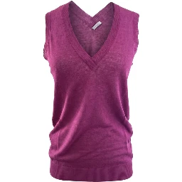 Purple Linen Women Tank