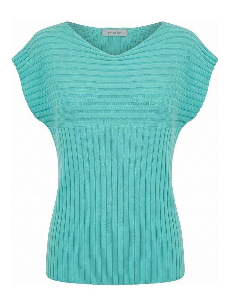Light Blue Cotton Women Sweater