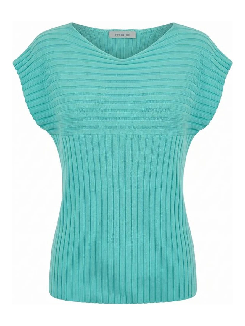 Light Blue Cotton Women Sweater