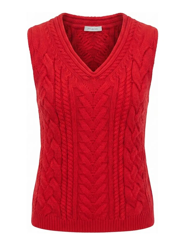 Red Cotton Women Sweater