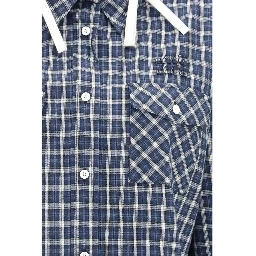 Blue Cotton Pattern Shirt