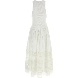 White Cotton Midi Dress