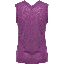 Purple Linen Women Tank