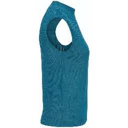 Blue Silk Women Sweater
