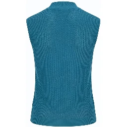 Blue Silk Women Sweater