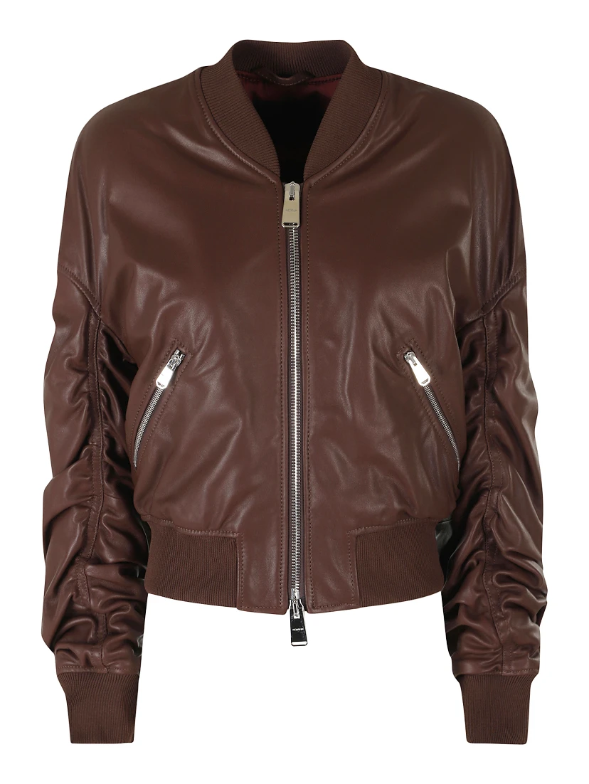 OVERSIZED NAPPA LEATHER BOMBER JACKET