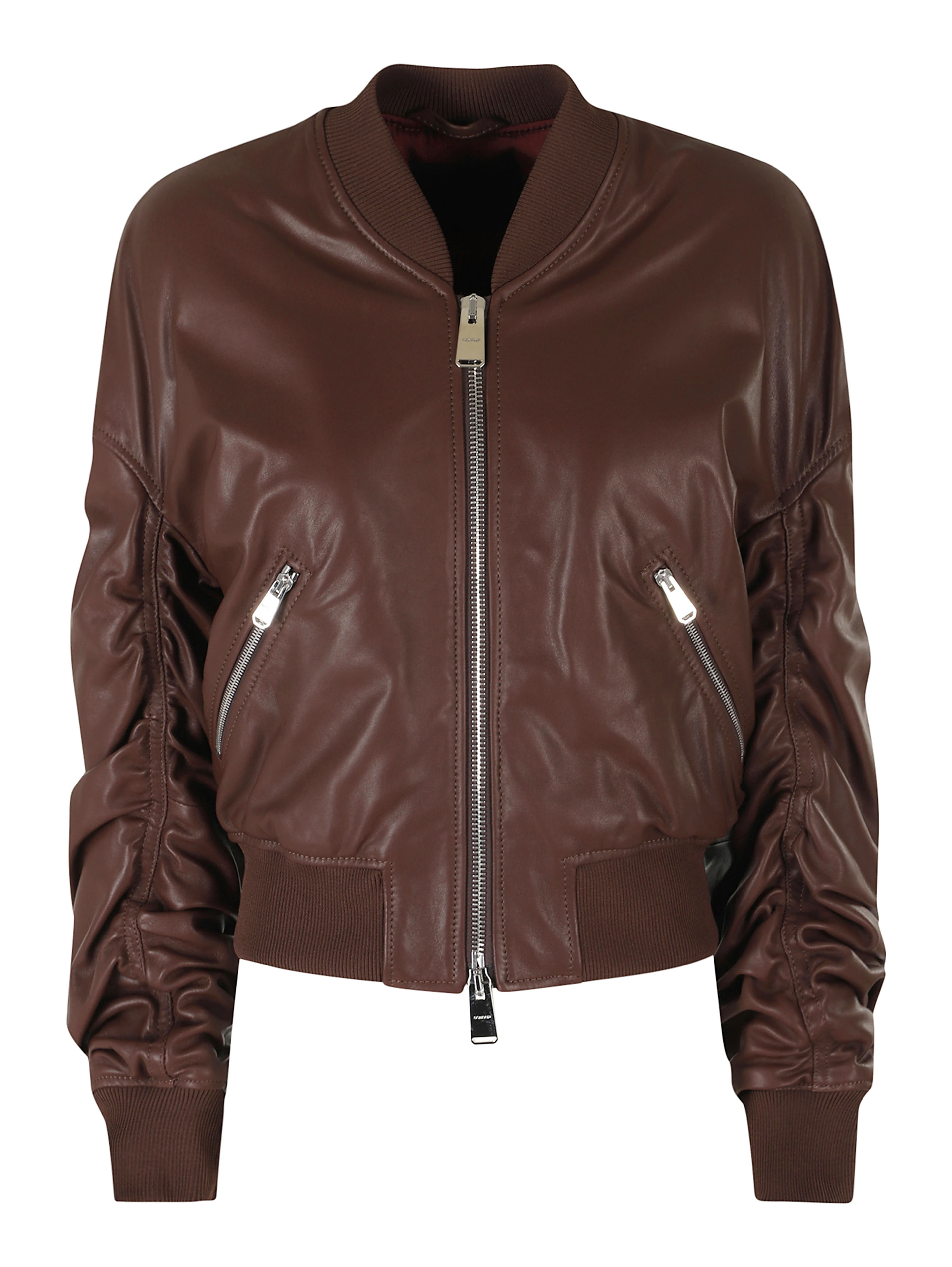 OVERSIZED NAPPA LEATHER BOMBER JACKET