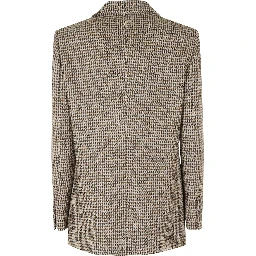 REGULAR FIT HOUNDSTOOTH BLOUCLE PEACOAT