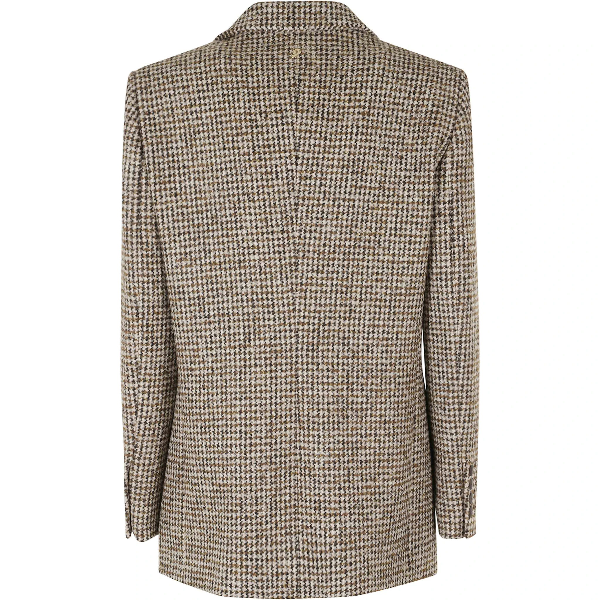 REGULAR FIT HOUNDSTOOTH BLOUCLE PEACOAT