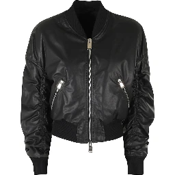 OVERSIZED NAPPA LEATHER BOMBER JACKET