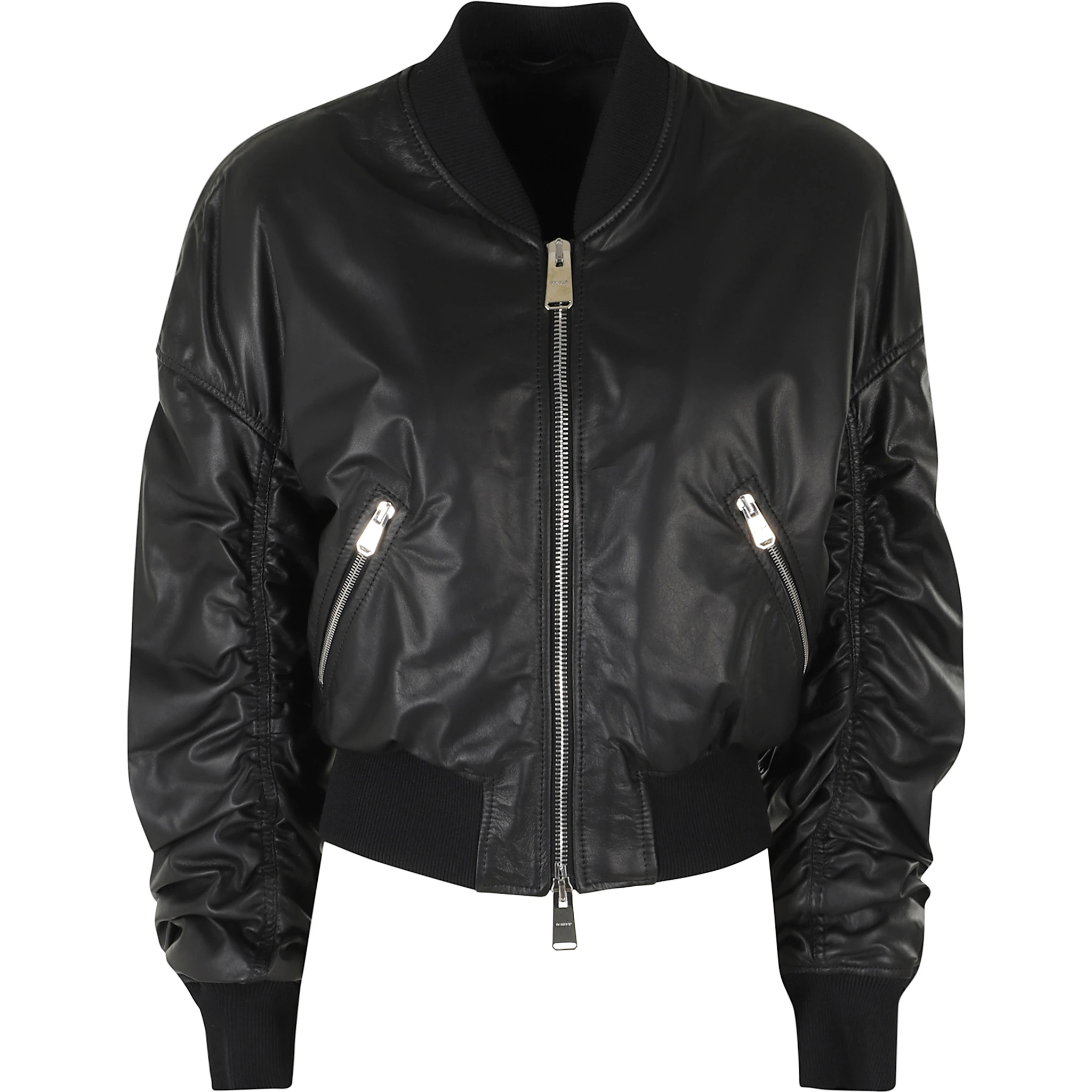 OVERSIZED NAPPA LEATHER BOMBER JACKET